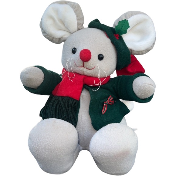 Mouse Rat Rodent Plush Commonwealth Christmas Holiday Fleece Scarf Coat 22” Inch - Picture 6 of 8